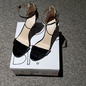 BP Black Ankle Strap Heels